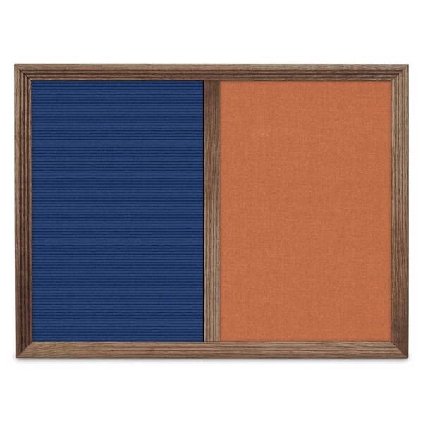 Enclosed Corkboard, 1 Door, 72"x36", 4" Fra